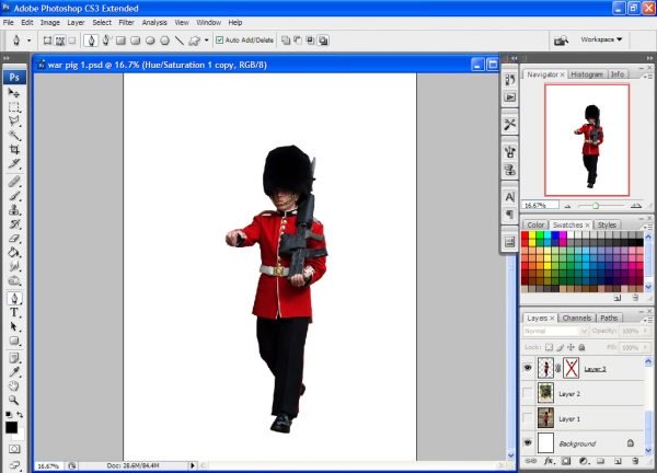 Creation of War Pigs: Step 1